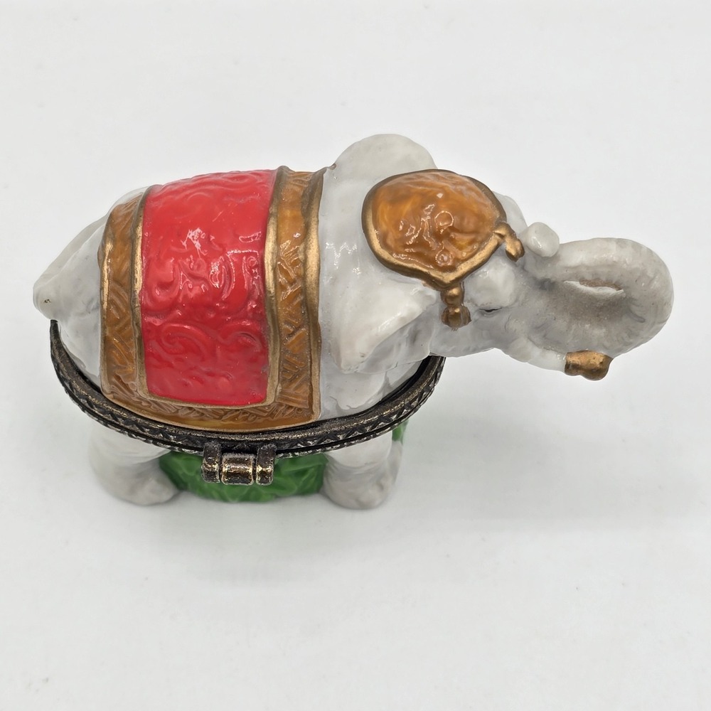 VINTAGE Midwest of Cannon Falls PHB Collection Elephant Hinged Trinket Box - Picture 2 of 8